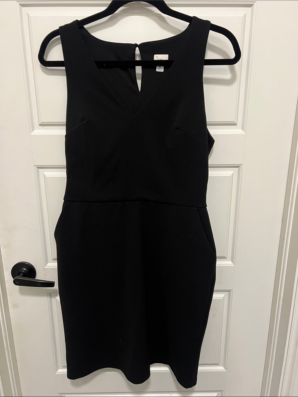 a new day Black Sleeveless V-Neck Mini Dress